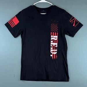 Men's Black Graphic 'Reload' Short Sleeve Tee